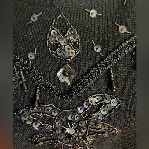 Vintage Sweater Dress w/ Sequin and Bead Embellishment - Picture 4 of 5